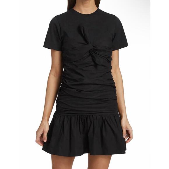 Tanya Taylor Dress Peyton Knot Mini Retro Black Size XL - Picture 1 of 15